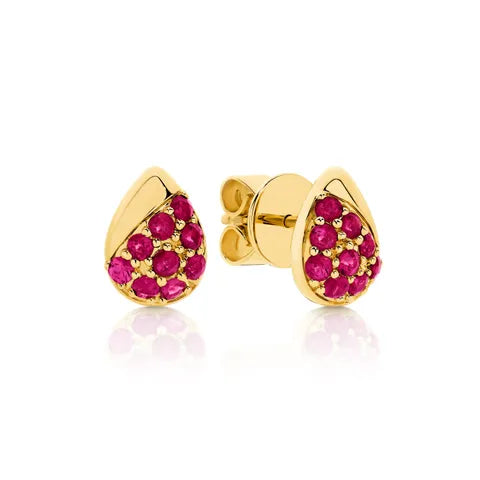 9ct gold ruby studs 9ct gold ruby studs