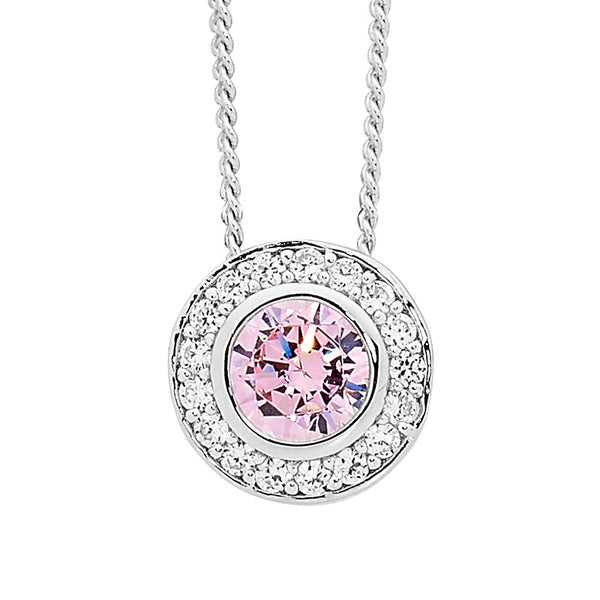 Pink Cubic Zirconia Necklace Pink Cubic Zirconia Necklace