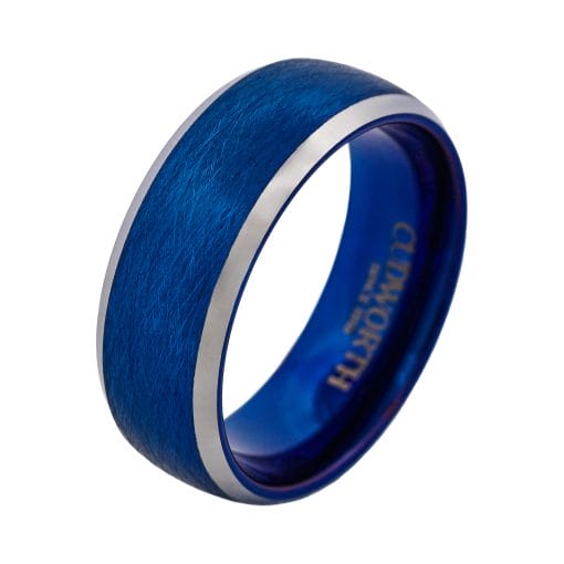 Blue tungsten and silver ring Blue tungsten and silver ring