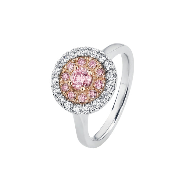 18ct Rose and White Gold Ring with Certified Argyle Pink Diamonds