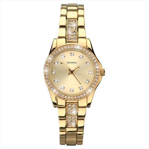 Ladies gold plated watch