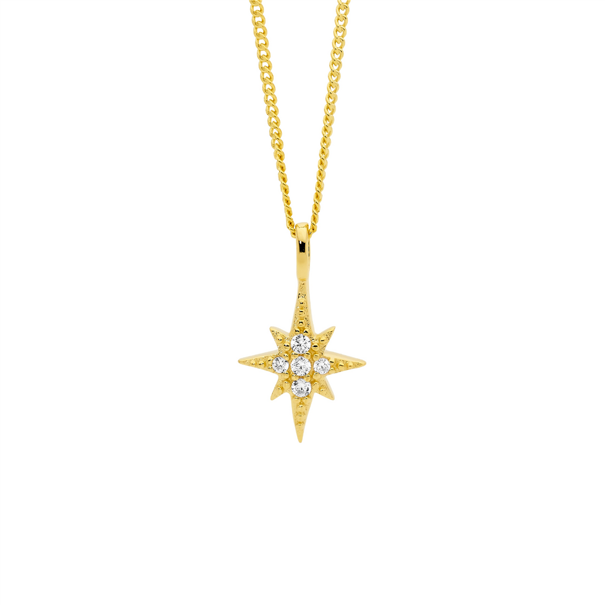 Gold plated star pendant Springfield Jewellers