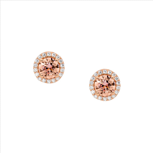 Rose gold plated pastel pink studs Rose gold plated pastel pink studs