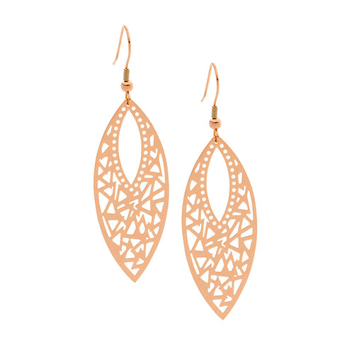 Stainless Steel Rose Gold Plated Earrings