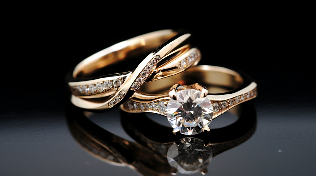 Buy Round Cut Simulated Diamond Two Tone Rose & White Gold Over Band Ring  Wedding Enhancer Wrap Ring, Enhancer For Emerald Cut Solitaire Ring SJ10020  Free Shipping- Shopneez Jewelry