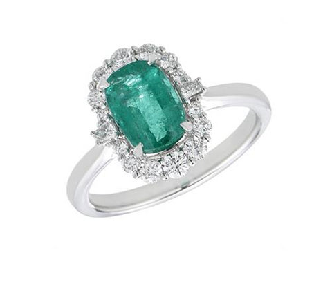 Emerald and Diamond Ring