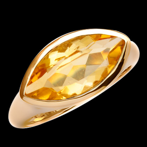 9ct gold citrine ring