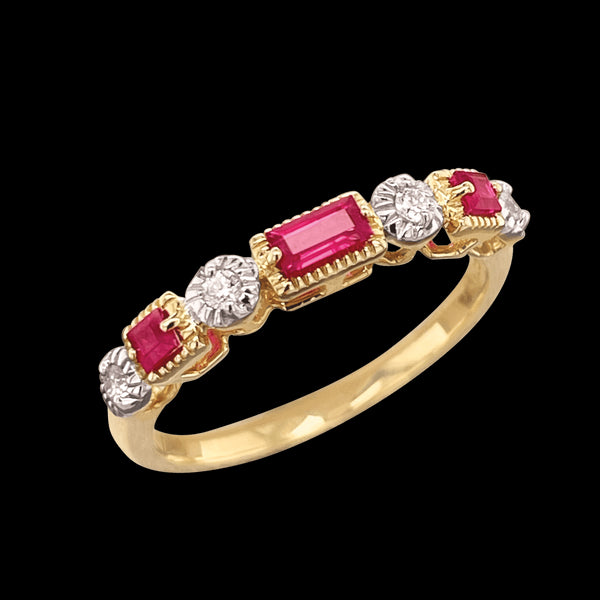 9ct gold ruby ring