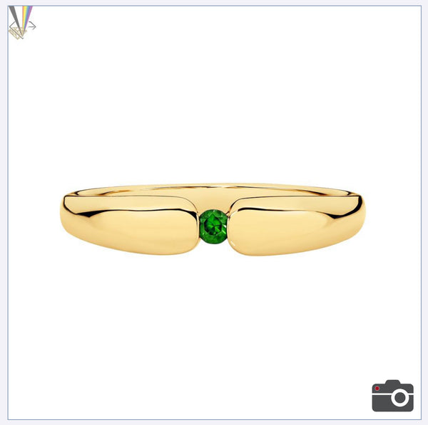 9ct gold emerald ring