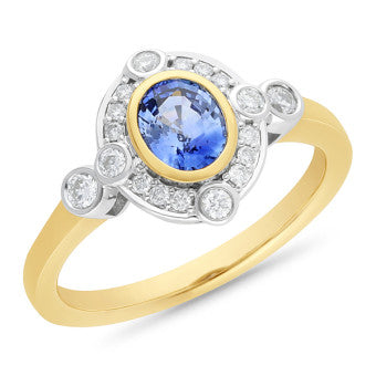 Ceylon sapphire dress ring