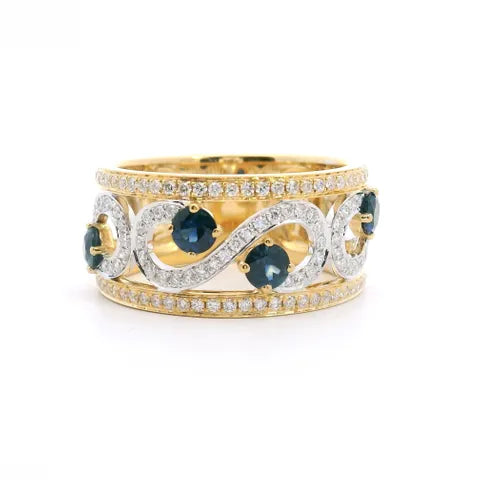18ct sapphire and diamond ring