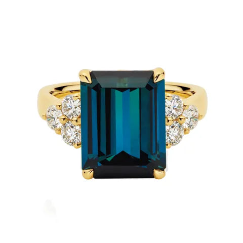 18ct london blue topaz ring