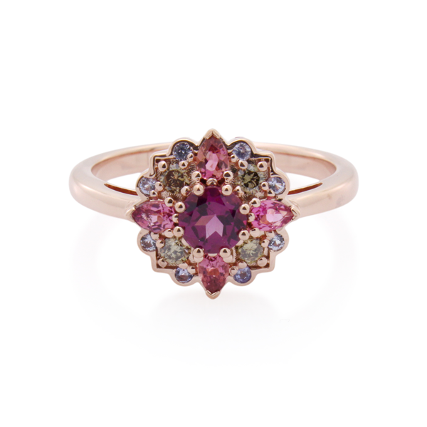 Rhodolite garnet 9ct gold ring