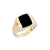 9ct Yellow Gold Signet Ring with Black Onyx