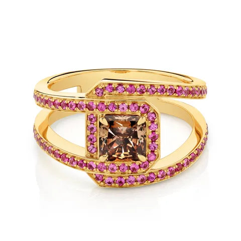 Australian chocolate diamond ring