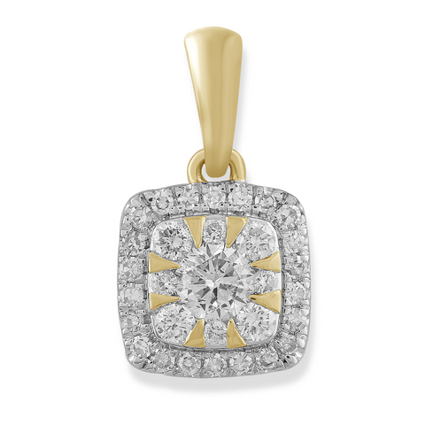 9ct Gold Diamond Pendant