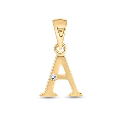 "A" Pendant with diamond