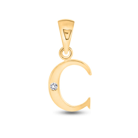 "C" Pendant with Diamond