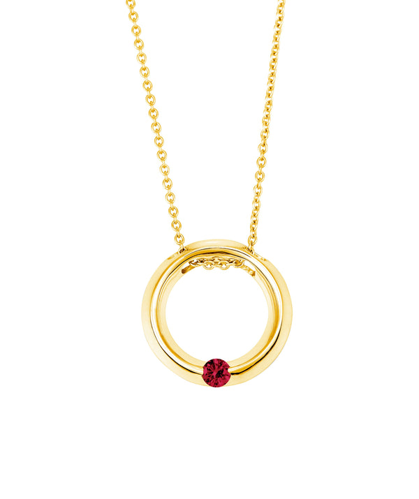 9ct gold ruby pendant