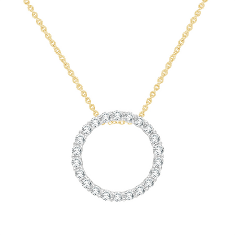 9ct gold LAB diamond pendant