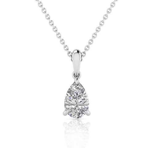 1.00ct pear LAB diamond necklace