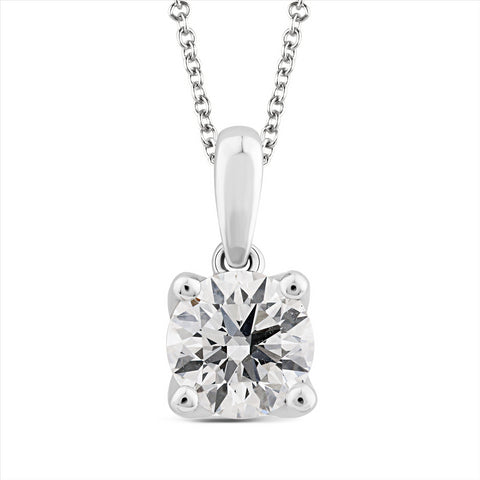 1.00ct round diamond necklace