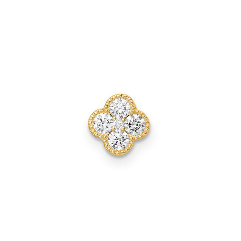 LAB diamond flower pendant