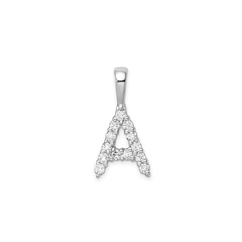 Initial "A" LAB diamond pendant