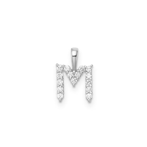 Initial "M" LAB diamond pendant