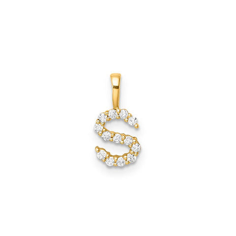 Initial "S" LAB diamond pendant
