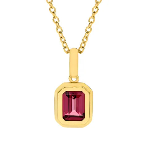 9ct rhodolite garnet pendant