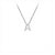 White gold 'A' necklace