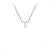 White gold 'T' necklace
