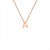 Rose gold 'A' necklace