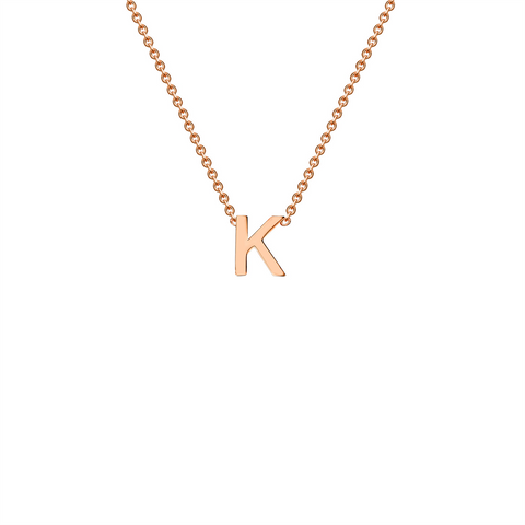 Rose gold 'K' necklace