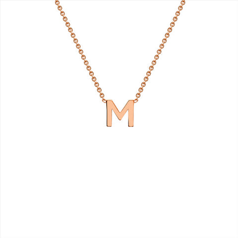 Rose gold 'M' necklace