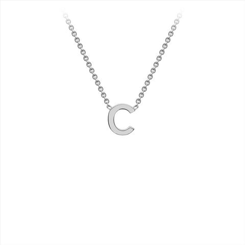 White gold 'C' necklace