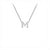 White gold 'M' necklace