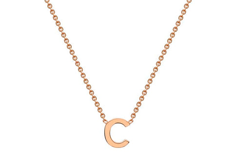 Rose gold 'C' necklace