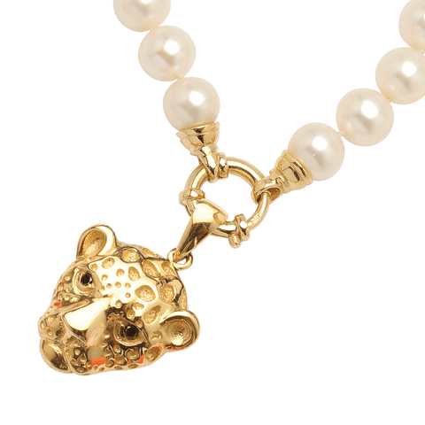 9ct leopard head pendant