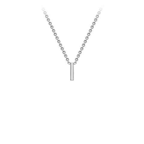 White gold "I" necklace