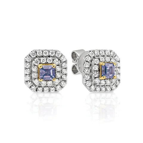 18ct ceylon sapphire studs