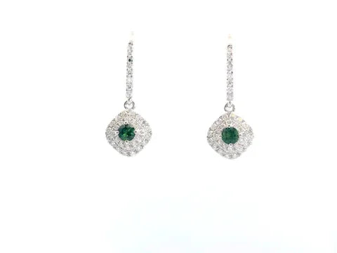 18ct green sapphire earrings
