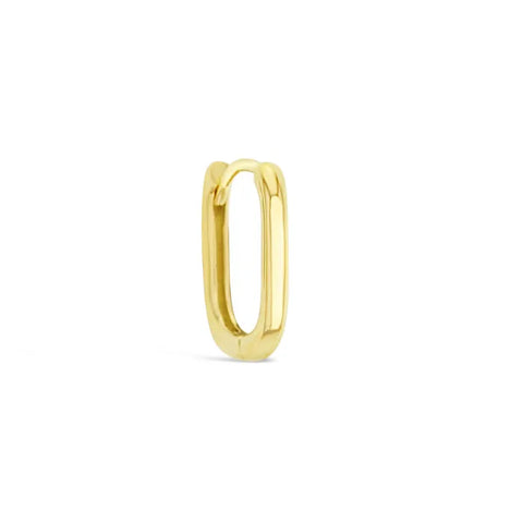 9ct gold paperclip huggies