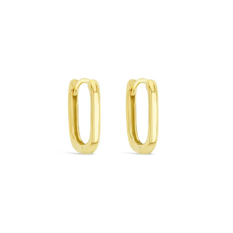 9ct gold paperclip huggies