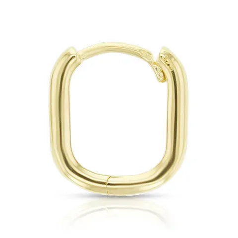 9ct gold paperclip huggies