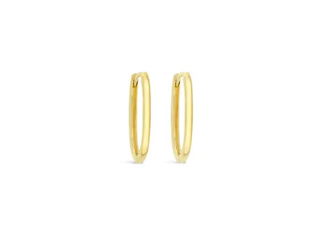 9ct gold 14.5mm paperclip huggies
