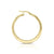 9ct gold flat 25mm hoops