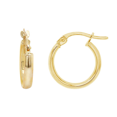9ct gold 10mm hoops