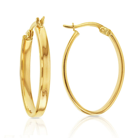 Oval gold hoops